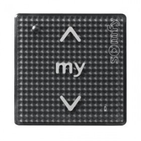 Рулонная штора D40мм на базе электропривода Sonesse 40 — Smoove 1 RTS Black Shine, чёрный — фото