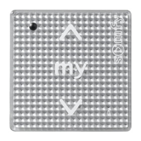 Рулонная штора D40мм на базе электропривода Sonesse 40 — Smoove 1 RTS Silver Shine, серебро — фото