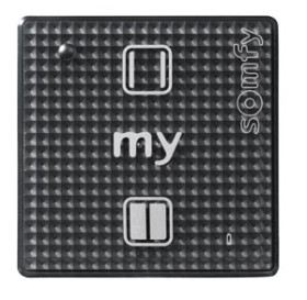 Рулонная штора D40мм на базе электропривода Sonesse 40 — Smoove 1 Open/Close RTS Black Shine, чёрный — фото