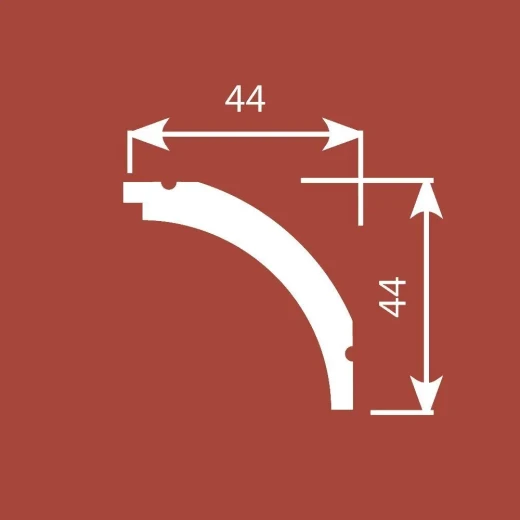 Карниз KX011, 44х44, 2000мм, Экополимер/22 — фото-753_2