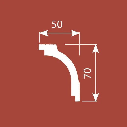 Карниз KX048, 70х50, 2000мм, Экополимер/10 — фото-753_2