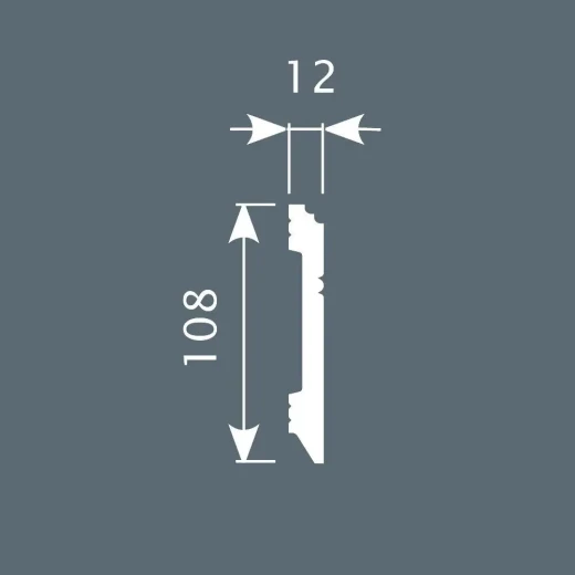 Карниз PX005, 108х12, 2000мм, Экополимер/8 — фото-773_2