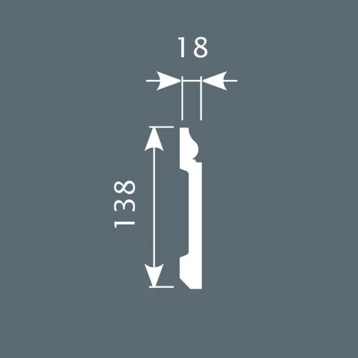 Карниз PX006, 138х18, 2000мм, Экополимер/12 — фото-773_2