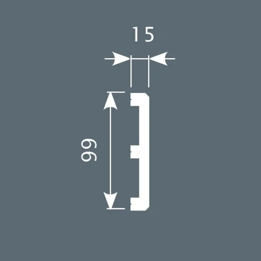 Карниз PX012, 99х15, 2000мм, Экополимер/18 — фото-773_2