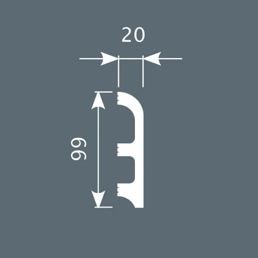 Карниз PX014, 99х20, 2000мм, Экополимер/6 — фото-773_2