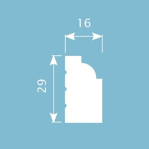 Молдинг MX004, 29х16, 2000мм, Экополимер/25 — фото-792_2