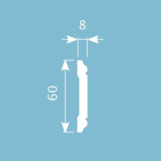 Молдинг MX008, 60х8, 2000мм, Экополимер/20 — фото-792_2