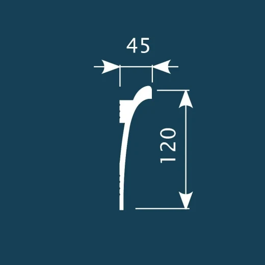 Карниз KX003, 120х45, 2000мм, Экополимер/13 — фото-808_2