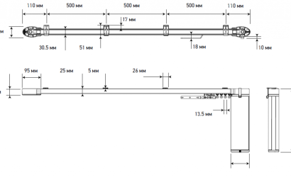Карниз для раздвижных штор с электроприводом Glydea Ultra — фото-1173_1